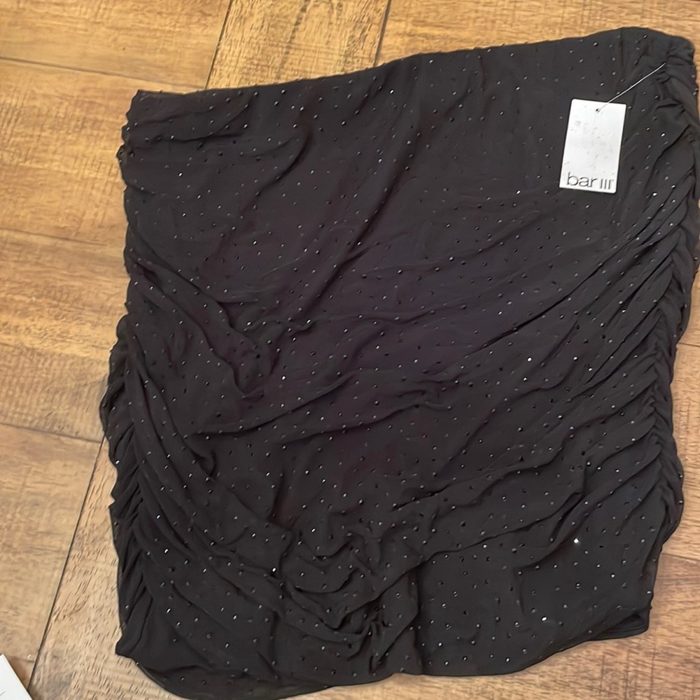 Bar III Embellished wear as a Tube Top or Ruched Skirt. NWT